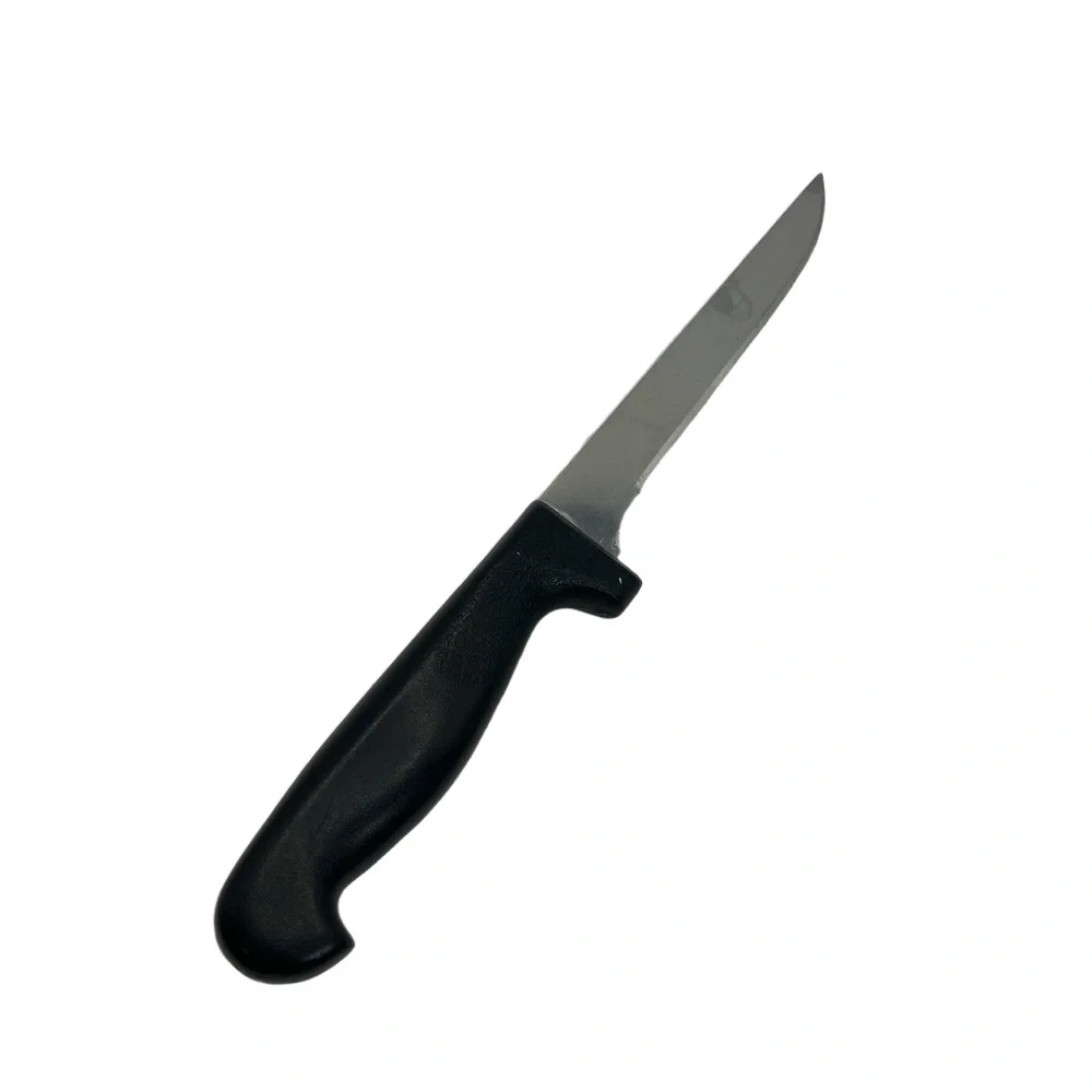 Knife Like New Black Handle Stainless Steel Blade Curved Professional Kitchen‎